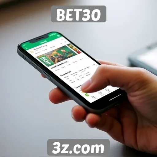 Interface do BET30 é otimizada para dispositivos móveis